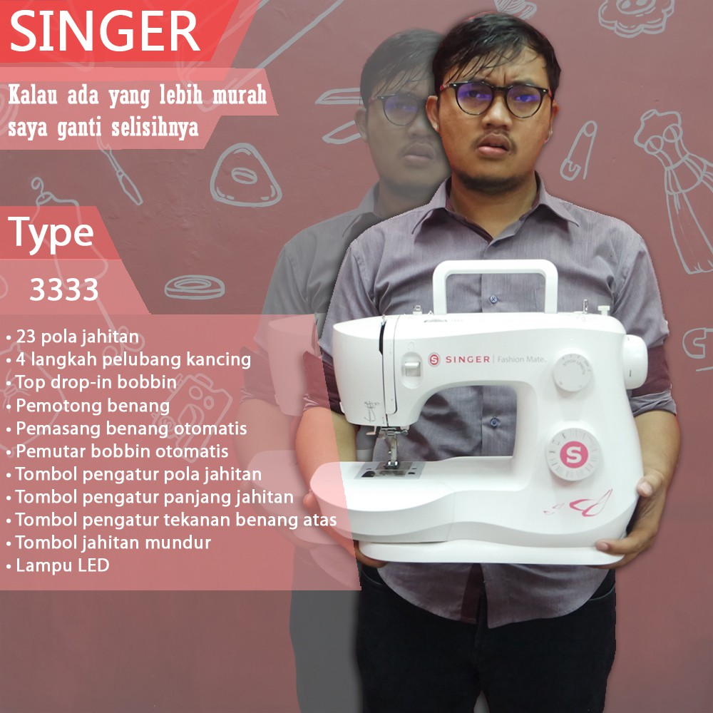 Mesin Jahit SINGER 3333 Fashion Mate