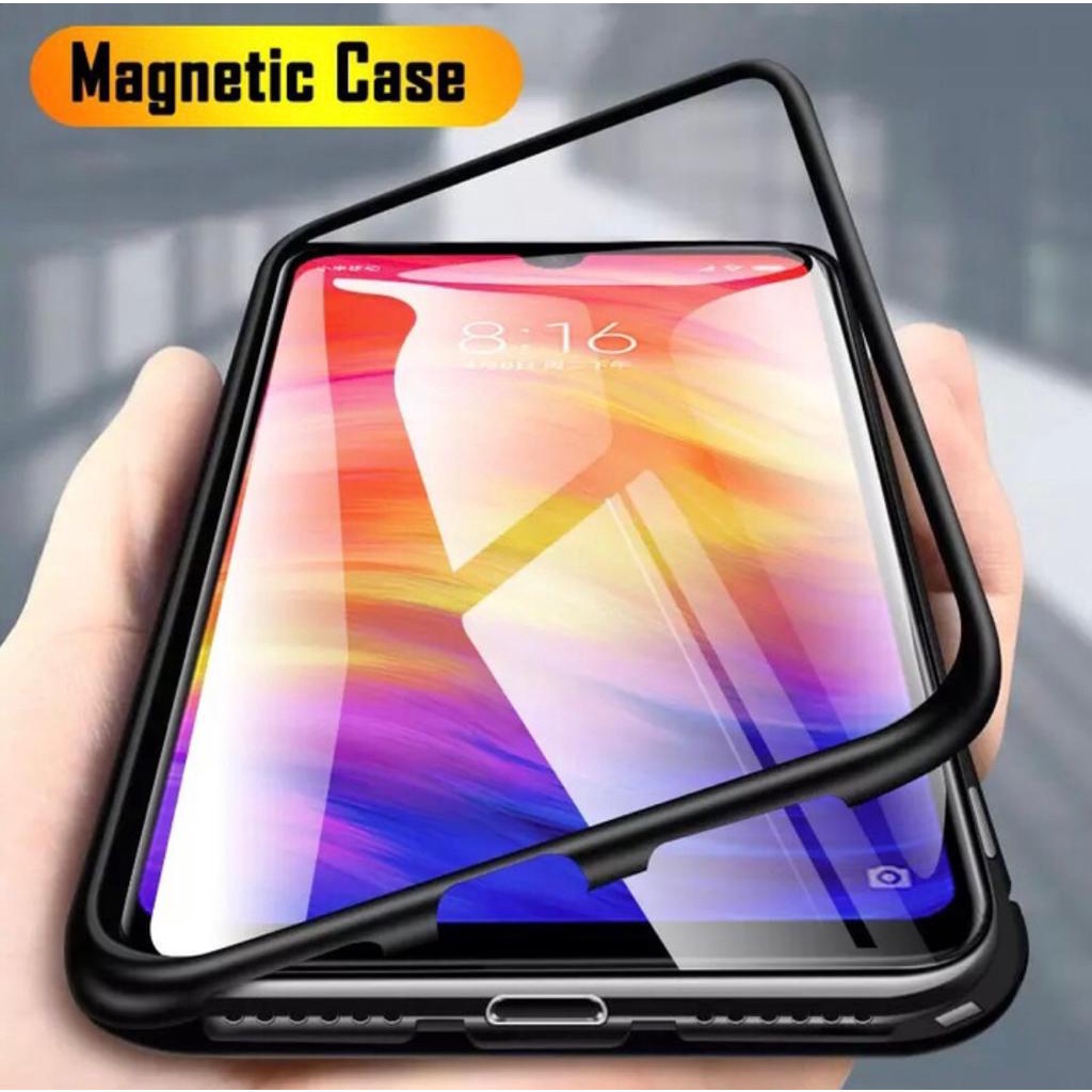 XIAOMI REDMI NOTE 8 PRO, REDMI NOTE 7/REDMI NOTE 7 PRO, REDMI 7, MI 9 HARD CASE KACA MAGNETIC BUMPER