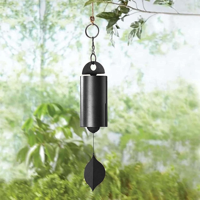 Deep Resonance Serenity Bell Windchime - Metal Hanging Wind Chime Handcrafted Steel Bell, Plays Beautifully in the Wind