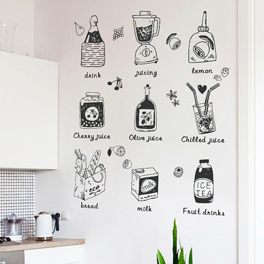 Reliza Wall Sticker Dapur Kitchen Cafe Restoran Stiker Dinding 7237