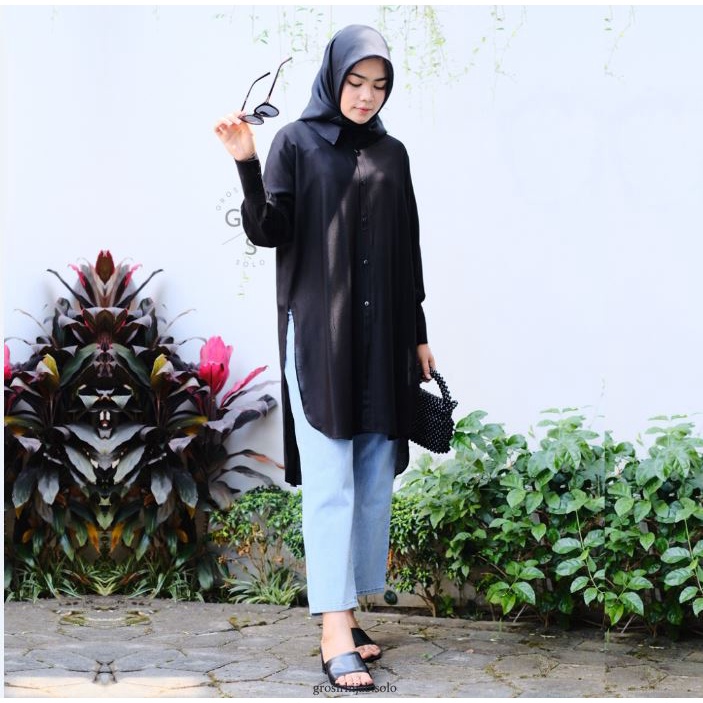 (AMD) TUNIK AIKO FULL KANCING DAILY BUSUI WANITA TUNIK RAYON