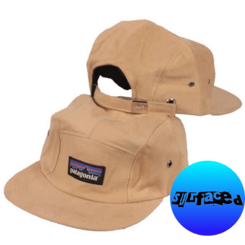 TOPI PRIA 5 PANEL DISTRO SNAPBACK CAPS CREAM