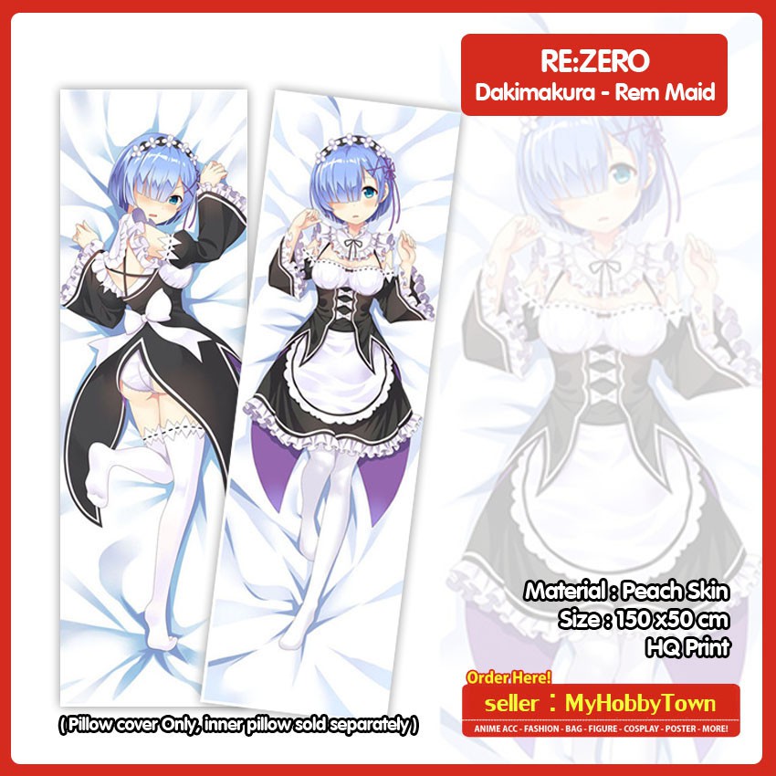 Sarung Bantal Anime Dakimakura Re:Zero : Rem Maid