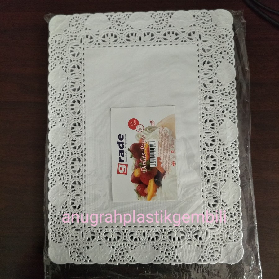 

Paper Doilies Grade persegi panjang 25 x 35/ Paper Doilies isi 250 pcs