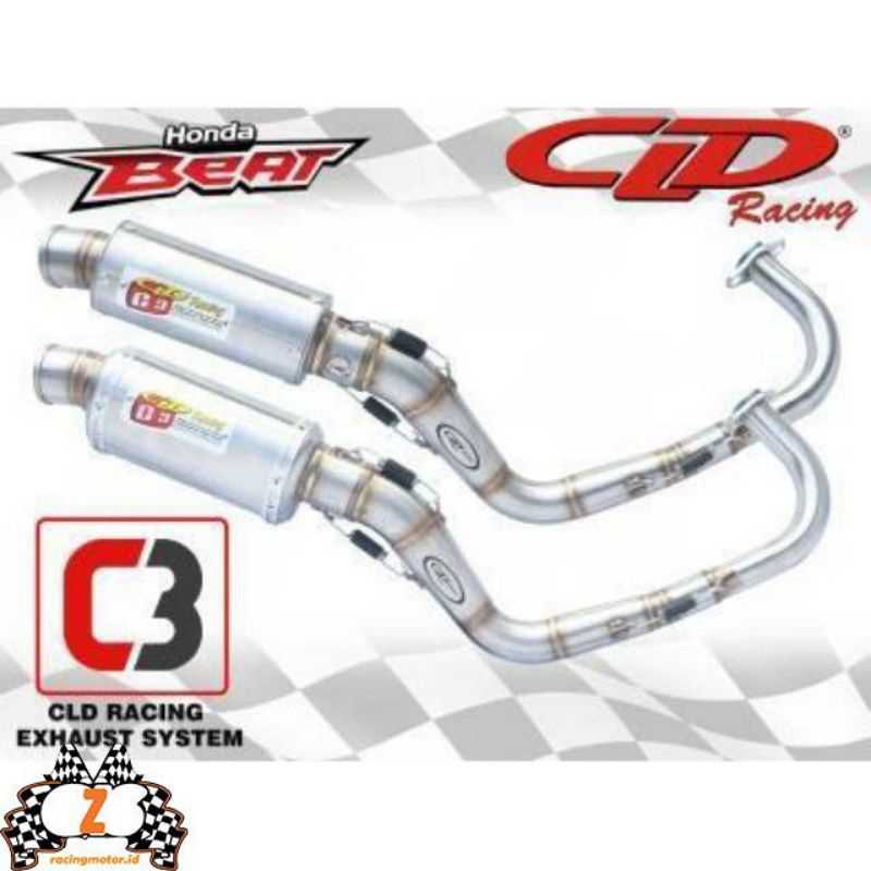 KNALPOT ORIGINAL CLD Beat Vario CLD Racing C3 Bulat/ Oval