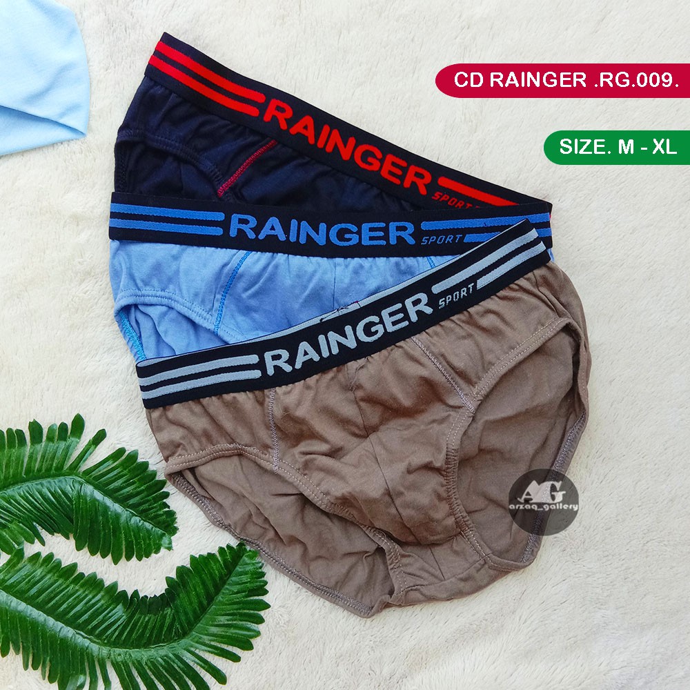 [3 pcs] CD RAINGER RG 009 | Celana Dalam Pria Karet Boxer celana dalam pria dewasa TOKO KL