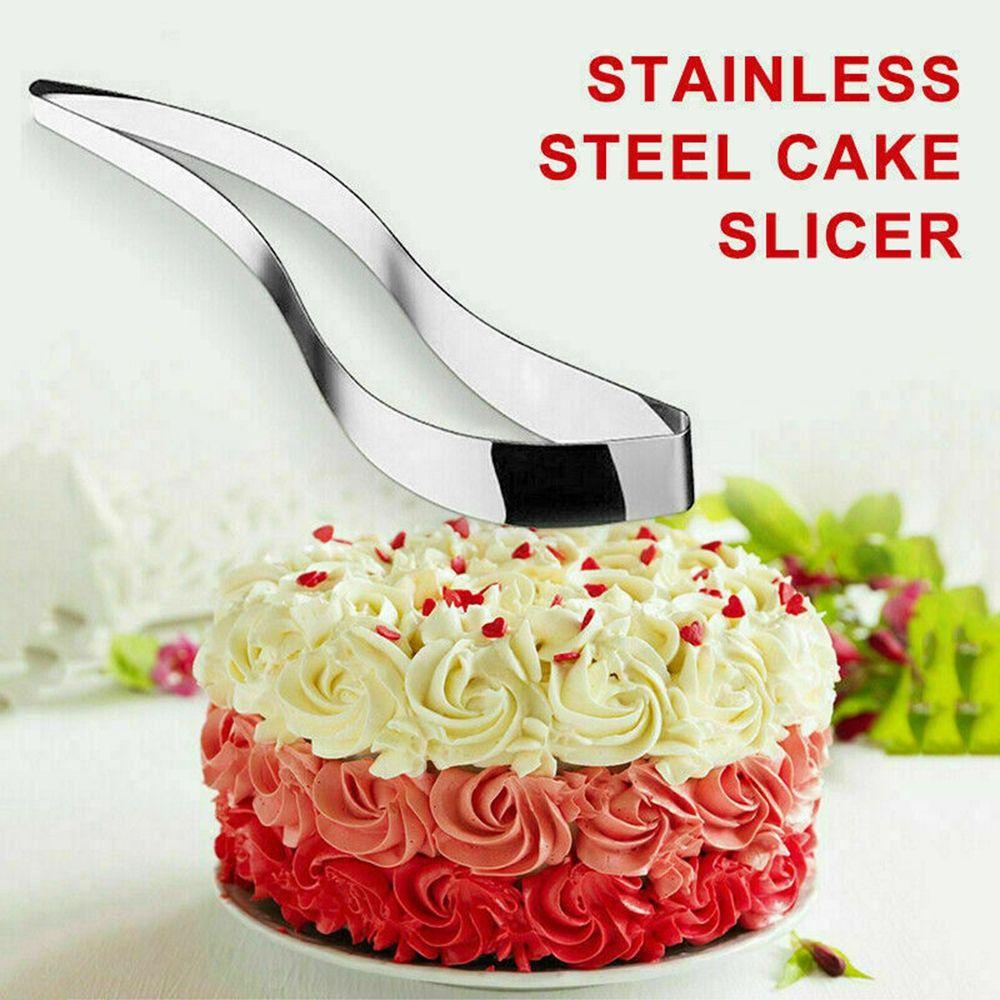 [Elegan] Pemotong Kue Stainless Steel Bentuk Daun Pemotong Kue Serba Dessert Mousse Circle Divide Tool