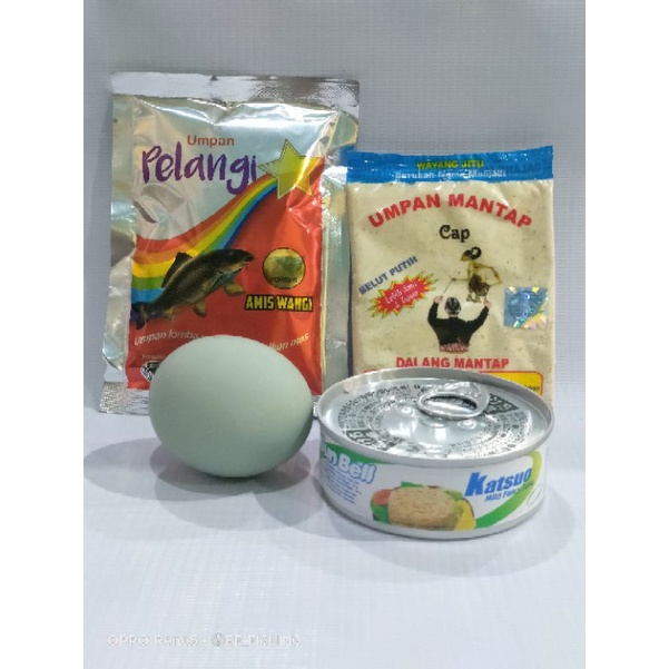 Paket Umpan Ikan Mas Pelangi Amis Wangi