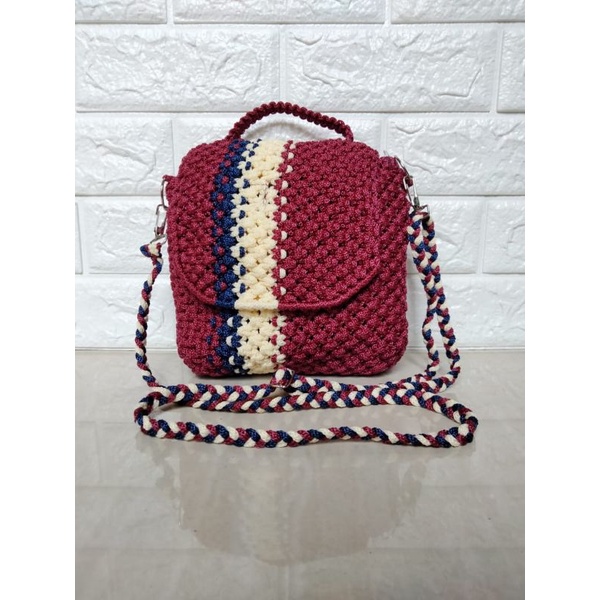 Tas Talikur Ransel 2In1 Uk 22X20 / Tas Rajut / Tas Rajut Ransel / Tasrajut Murah