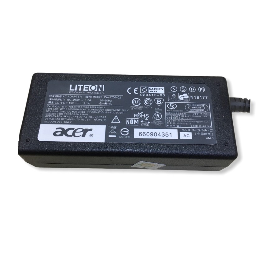 Charger Adaptor Laptop ACER 19V-2.1A 1248 Compatible