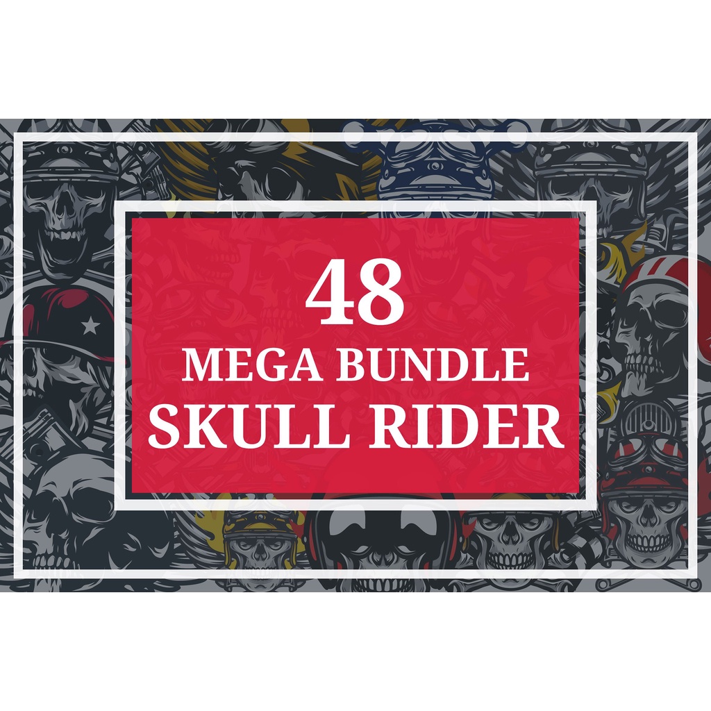 48 Mega Bundle Skull Rider - Coreldraw