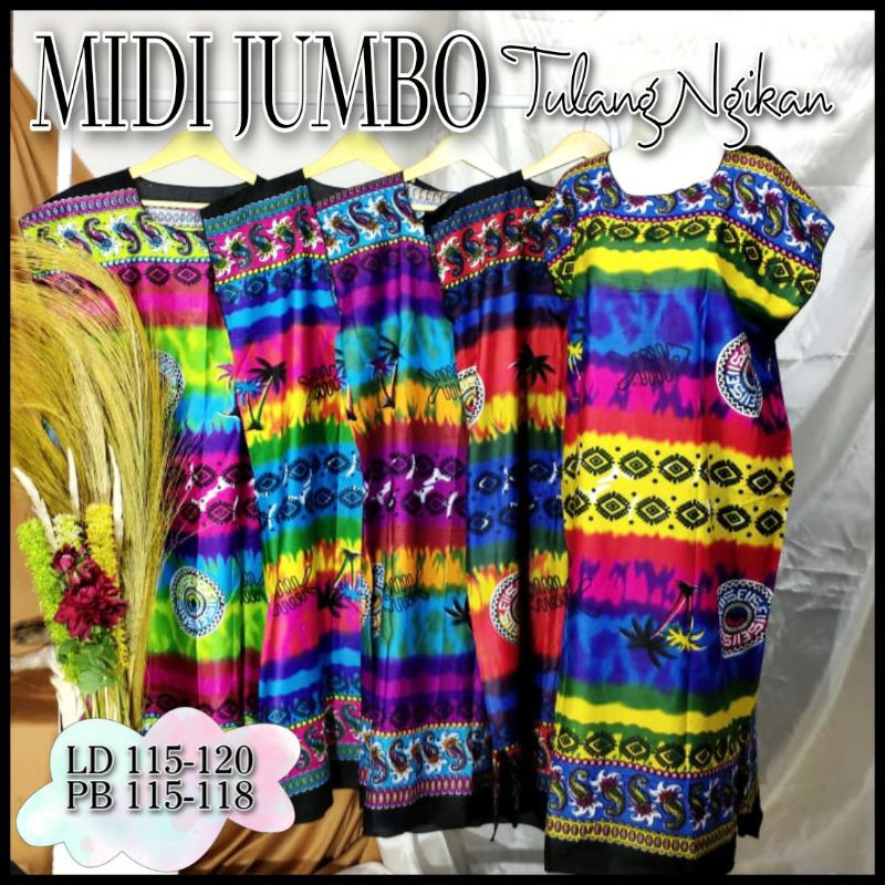 TERMURAH DASTER MIDI JUMBO TULANG NGIKAN. FIT XXL. BISA ECER