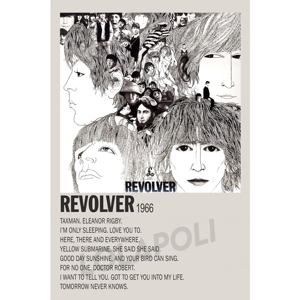 Poster Cover Album Revolver - The Beatles