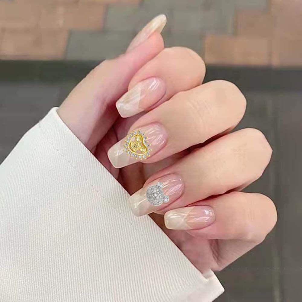 AUGUSTINA Augustina Dekorasi Nail Art Mewah Mengkilap 3D DIY Manicure Tools Rumbai Zirkon Perhiasan Nail Art