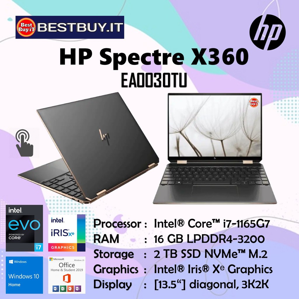 HP Spectre x360 14-ea0030TU i7-1165G7 2TBGB 16GB Intel Xe 3K UHD WIN10
