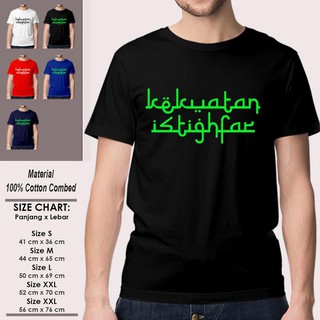  Kaos  Muslim Pria  SP LSMSAK255 KEKUATAN ISTIGHFAR Baju  