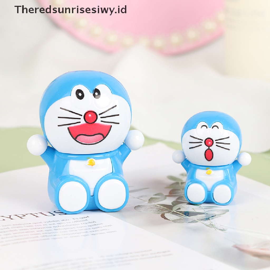 # Alat Rumah Tangga # 4pcs / set Topper Kue Desain Doraemon Cat Untuk Dekorasi Pesta Anak