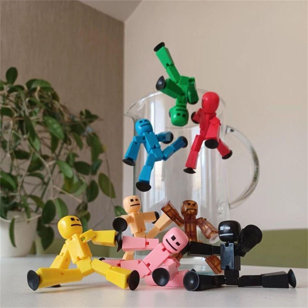 [Elegan] Stikbot Mainan Random Color Deformable Figure Toy Deformation Anak Laki-Laki Hadiah Lucu Action Figure