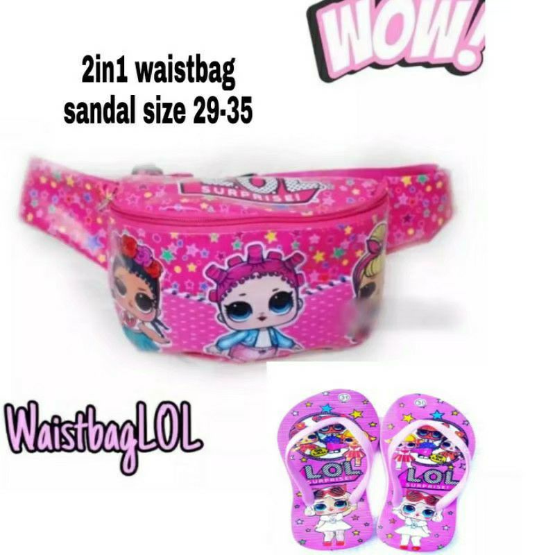 PROMO TAS SLEMPANG ANAK LOL GRATIS SENDAL SPON REALPICT
