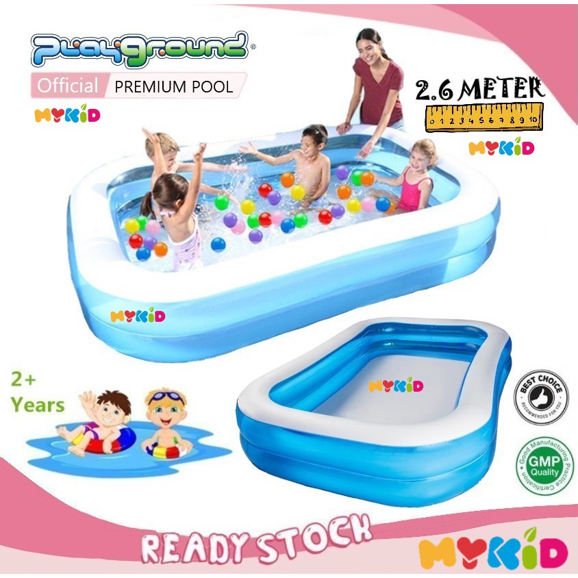 Kolam Bestway Rectangular Family Pool 54005 54006 54009 5405 5406 5409 / Kolam Anak Mandi Bola