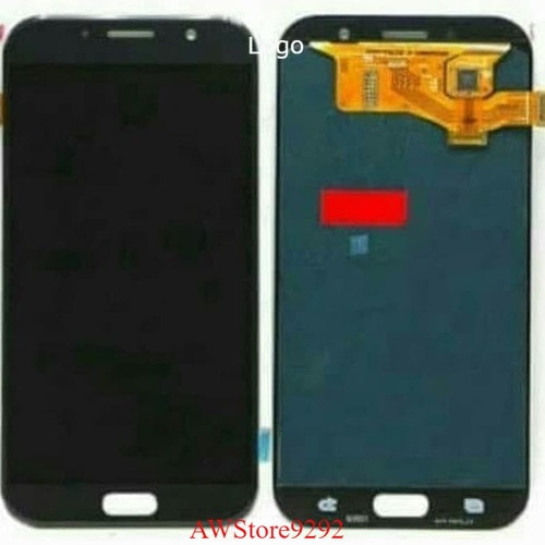 Layar Sentuh LCD TS Touchscreen Fullset Samsung A7 2017 A720 AAA CONTRAS BLACK GOLD