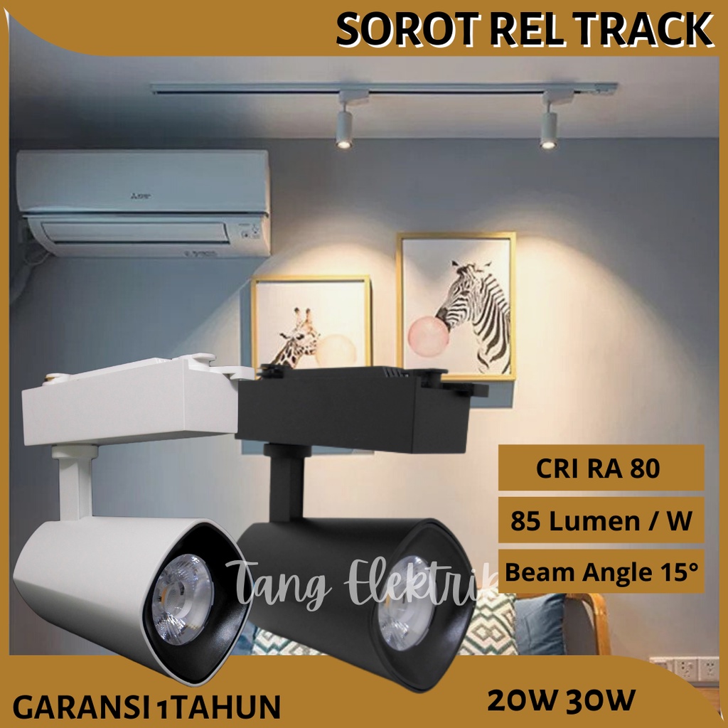 Lampu Rell Track LED Lampu Sorot Tracklight 20W 30W Garansi