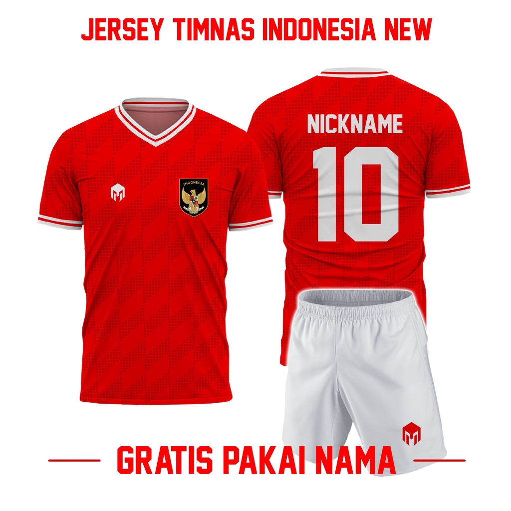 Jual {BISA COD} JERSEY TIMNAS INDONESIA BISA PAKAI NAMA SENDIRI ...