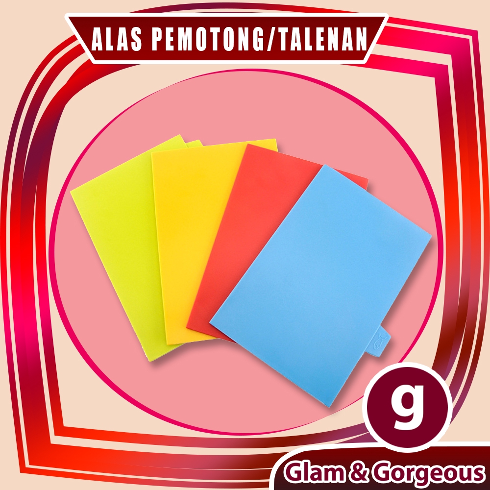 Talenan Set Anti slip / Alas Pemotong Plastik kuat 4 in 1 - KU007