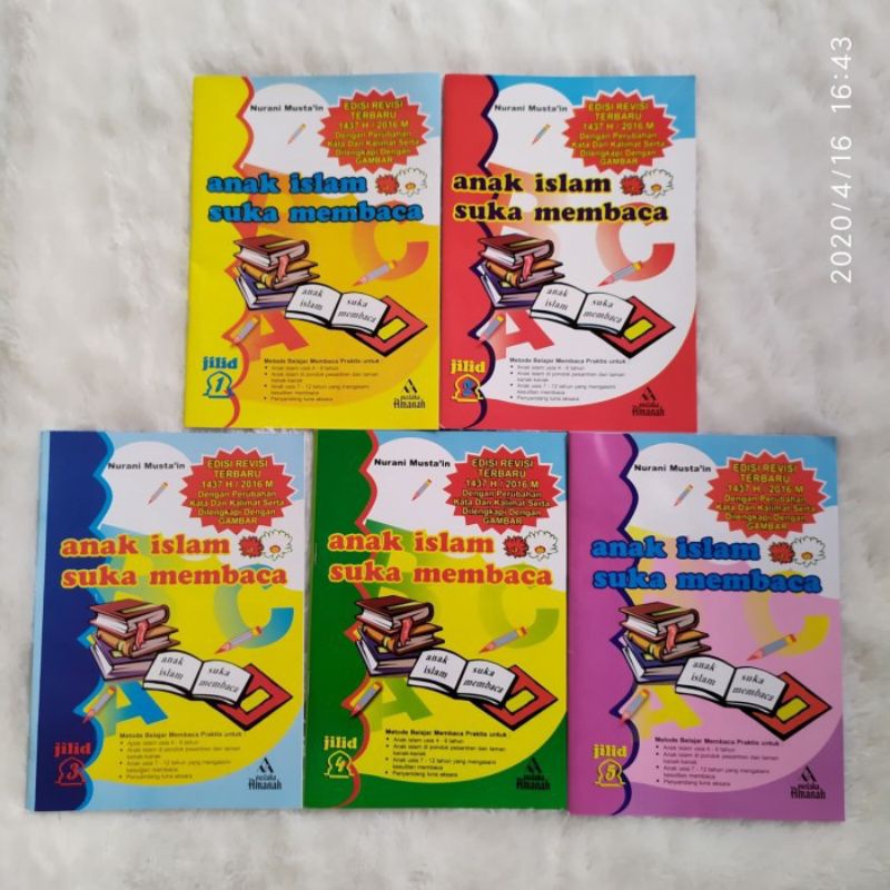 

paket 5 buku anak anak islam suka membaca