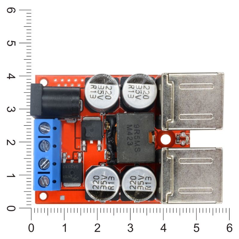 Modul Power Step down DC-DC 12V 24V 8-35V Ke 5V 8A 4 USB Untuk Mobil Motor