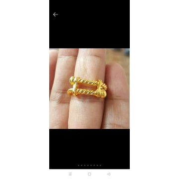 Cincin lilit replika emas 24 k,bisa sisepuh,awet, tahan lama