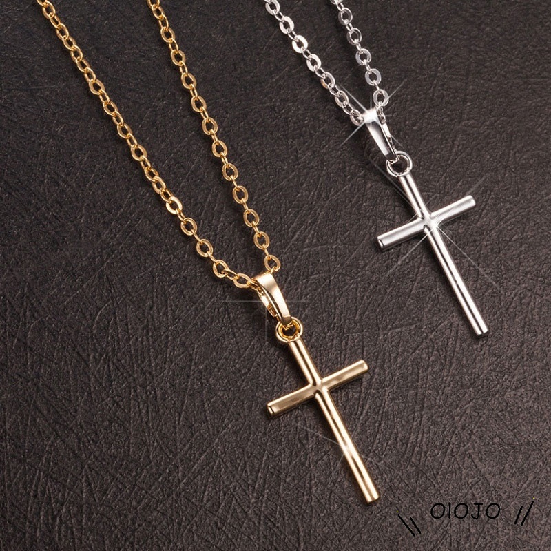 Kalung Salib Pria Rantai Vintage Cross Salib Liontin Kalung - ol