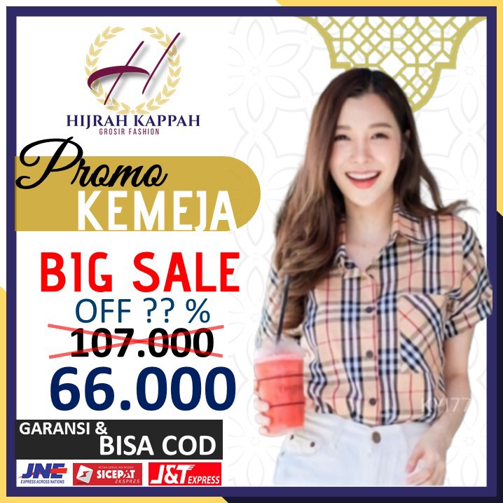 KEMEJA KOTAK KOTAK WANITA CASUAL KOTAK2 LENGAN PENDEK IMPORT MOTIF KOREA MURAH