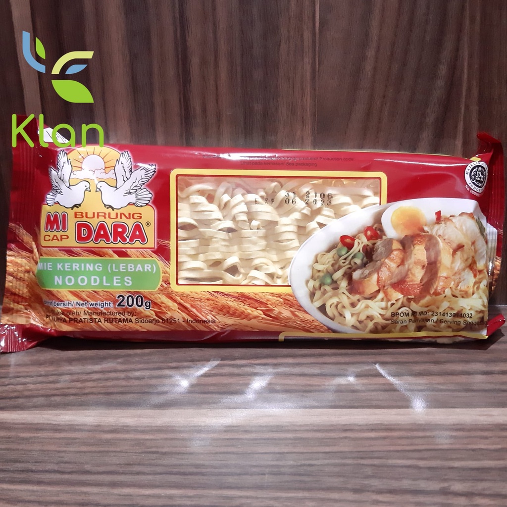 

MIE CAP BURUNG DARA MI KERING LEBAR 200GR