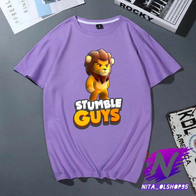 kaos anak stumble guys lion karakter harimau baju anak stumble guys karakter