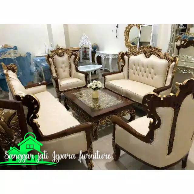 Kursi tamu jati romawi