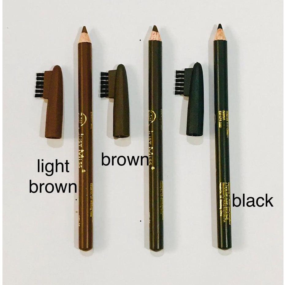 JUST MISS Justmiss Pensil Alis Sikat JM Eyebrow Eye Brow Pencil with Brush Ori BPOM