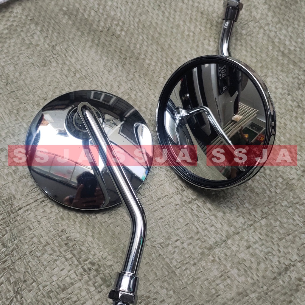 Spion Bulat Model Vespa Drat HONDA Tangkai Pendek