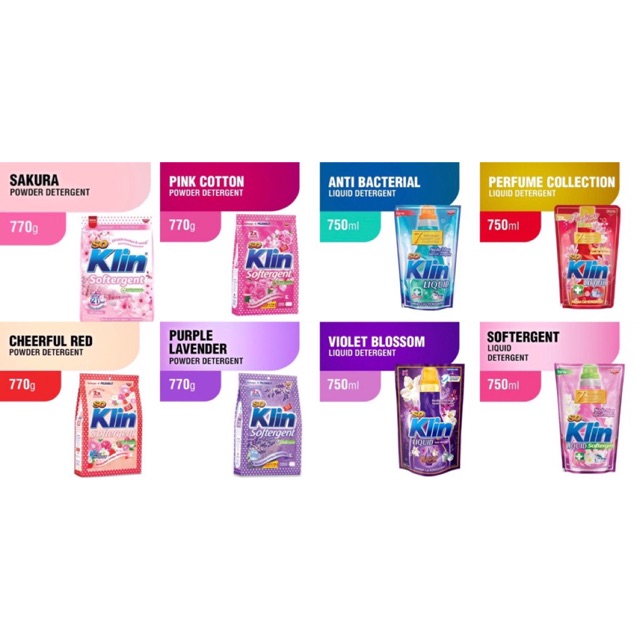 So Klin Detergent Liquid 750ml / Soklin Detergent Bubuk 770gr
