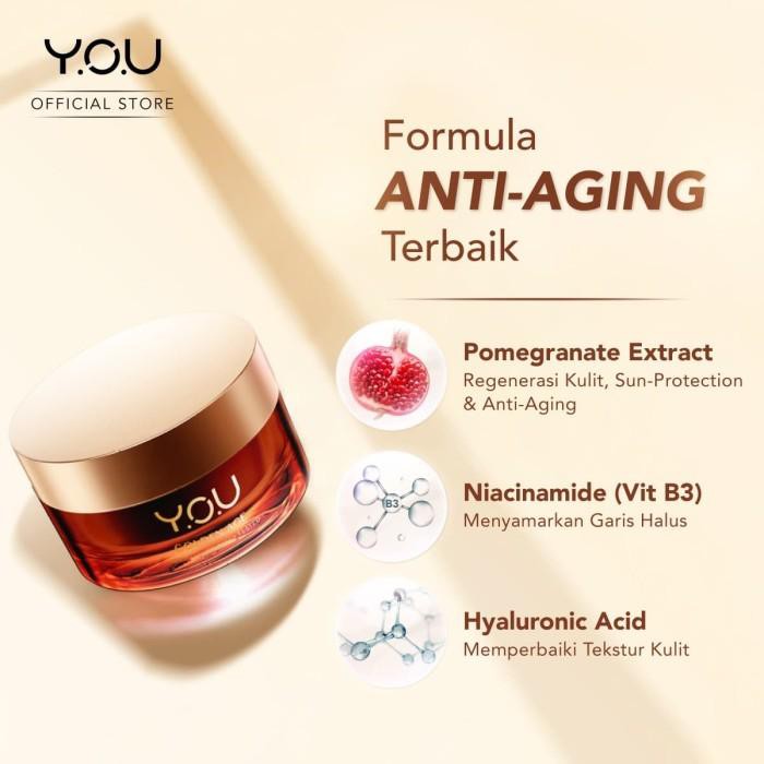 YOU Golden Age Illuminating Day Cream 30g 18g Original Resmi