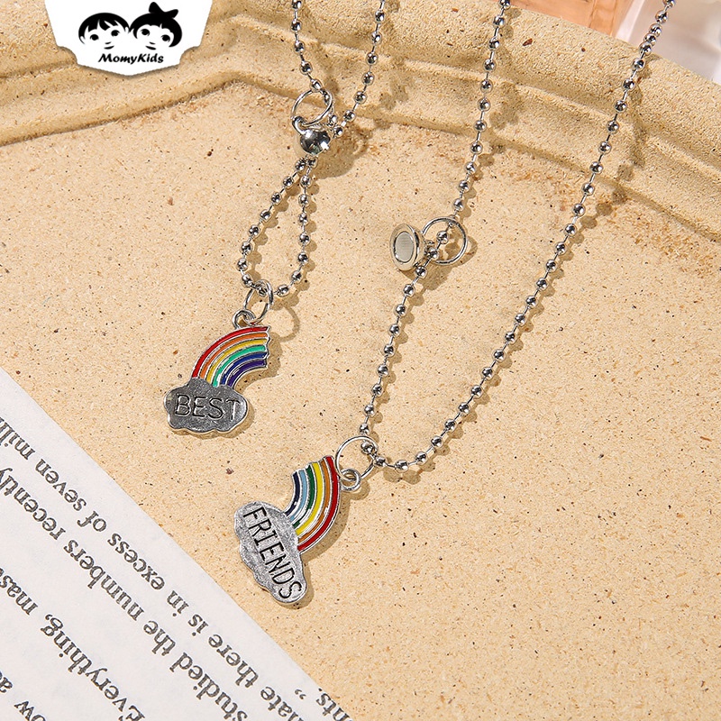 COD Kalung Couple Magnet 2Pcs Astronot Bestfriend Karakter Pasangan Sahabat Pacar KLG21