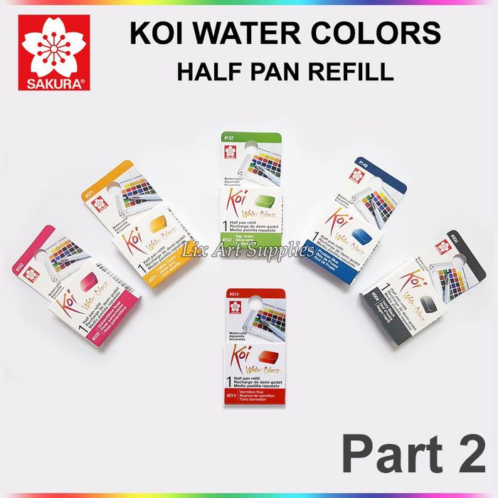 

Sakura Koi Water Colour Half Pan Refill / Watercolor Half Pan Refill / Refill Cat Air Sakura (02/03)