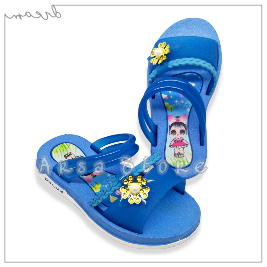 Sendal Karet LOL Anak Perempuan Import / Sandal Selop Jelly Anak Cewek Umur 2 - 8 Tahun Terbaru