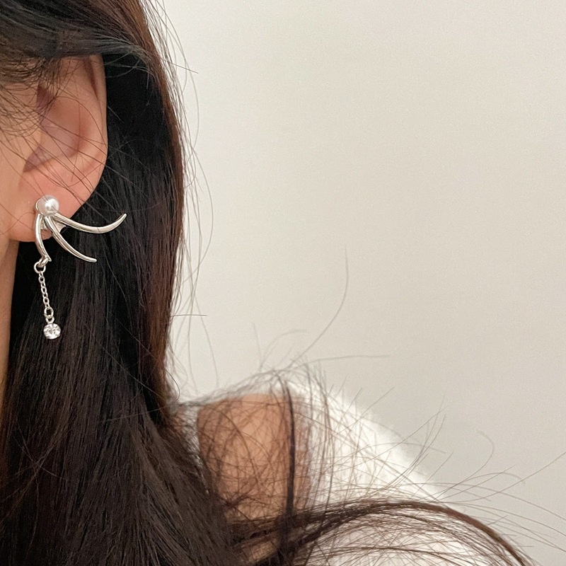 Anting Liontin Mutiara Zircon Gaya Harajuku Untuk Aksesoris