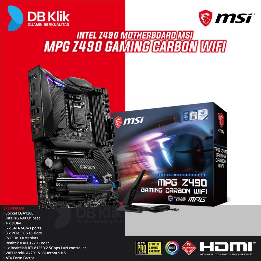 Motherboard MSI MPG Z490 Gaming Carbon Wifi - MSI MPG Z490 Carbon Wifi