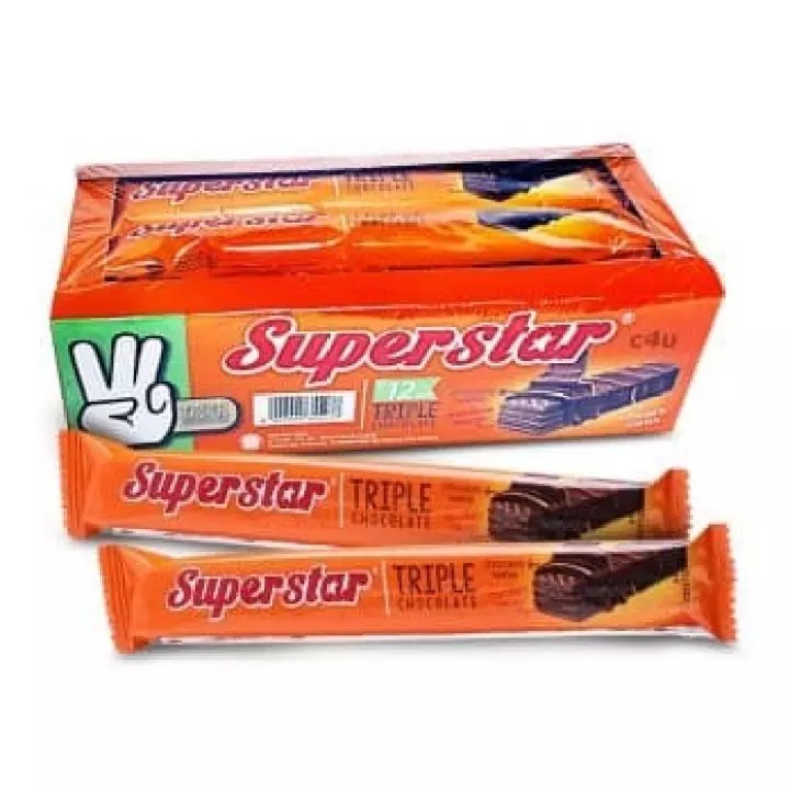 

Superstar Wafer Triple Chocolate 12X18g