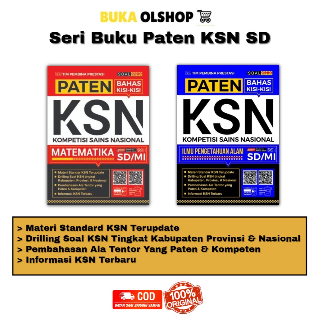 Paten KSN IPA SD MI Paten KSN MATEMATIKA SD MI Buku KSN SD