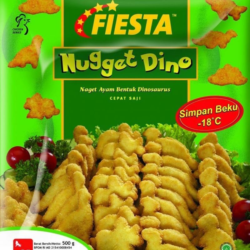 

Fiesta Chicken Nugget Dino 500gr Naget Ayam bentuk Dinosaurus