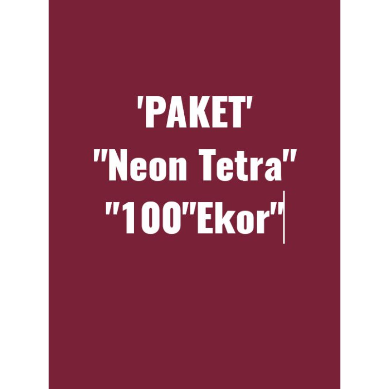 peket neon tetra