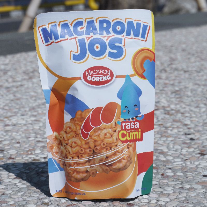 

Macaroni Goreng Joss Rasa SeaFood Cumi, ukuran Jumbo 100gram